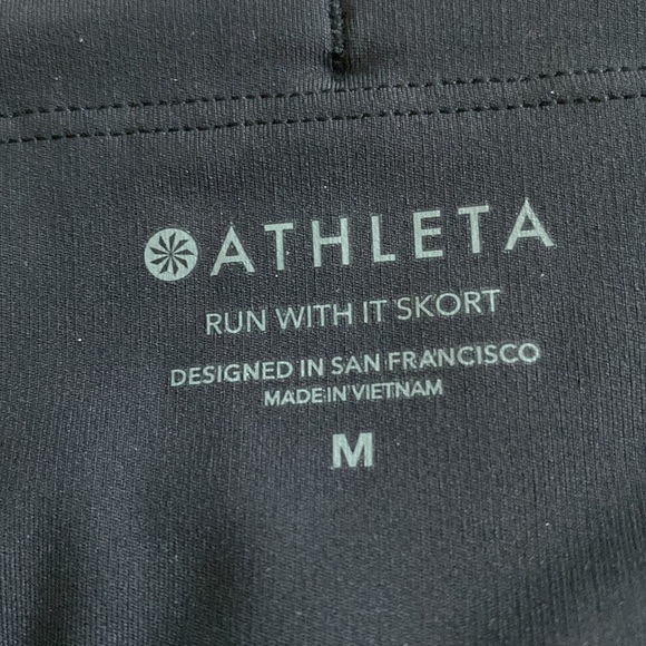 Athleta black run with it skort sz M - Picture 2 of 6